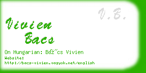 vivien bacs business card